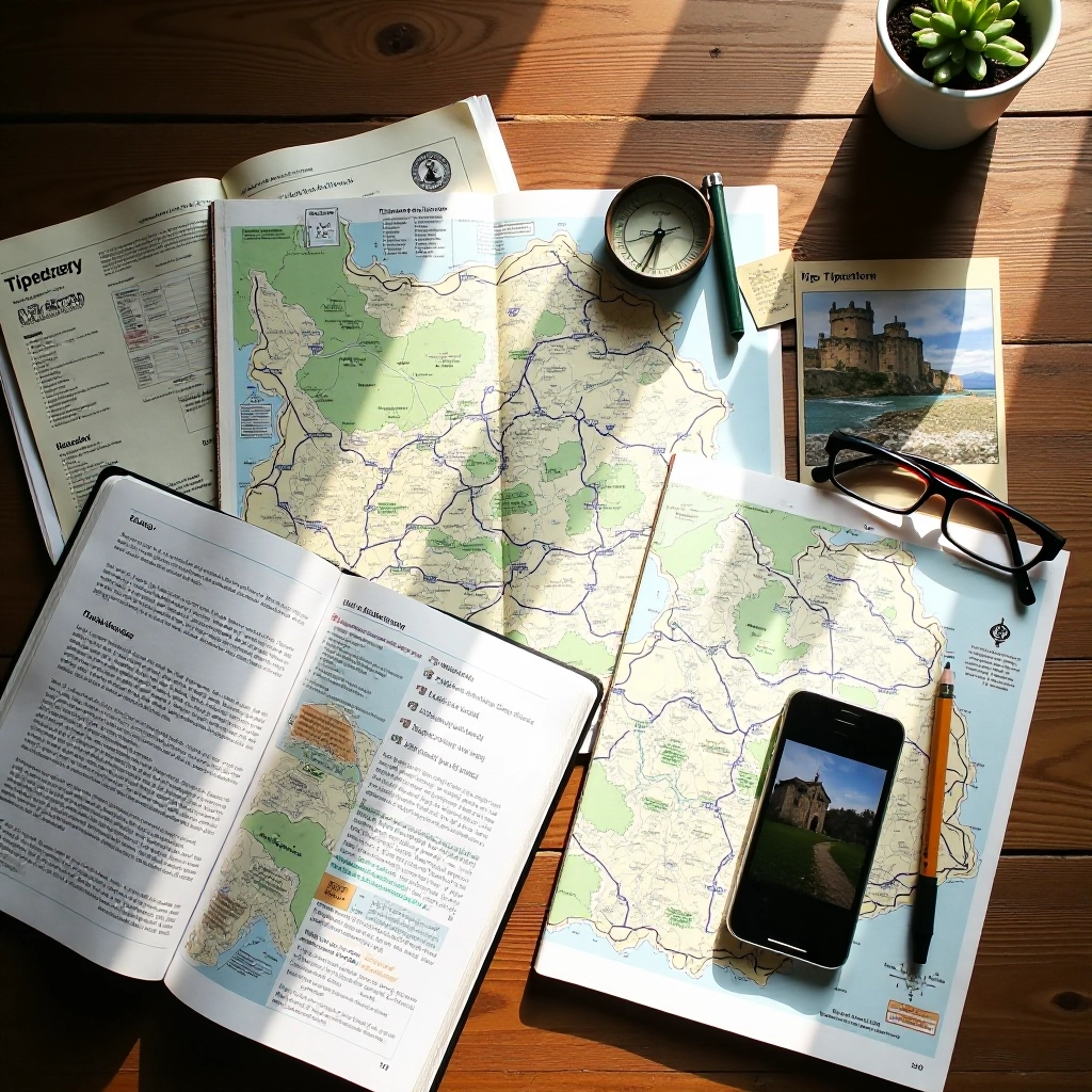 vaultsolace Editorial Team workspace with route notes, maps, and trail documentation materials